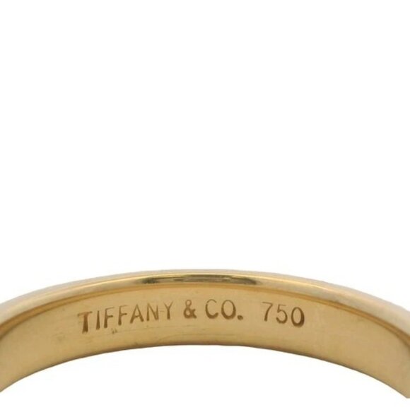 Vintage Tiffany & Co Solid 18kt Yellow Gold Single Grooved Atlas Ring Size 6 - Picture 4 of 4